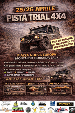 Pista Trial 4x4 tra le colline dell'Alto Monferrato